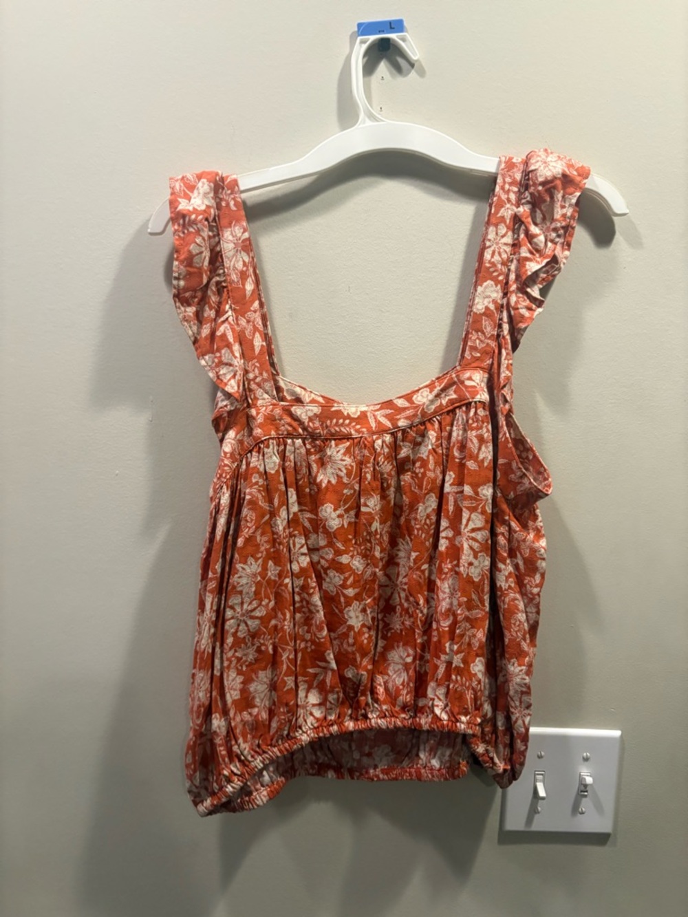 Melrose and Market Floral Ruffle Button-Front Tank - Picture 5 of 7